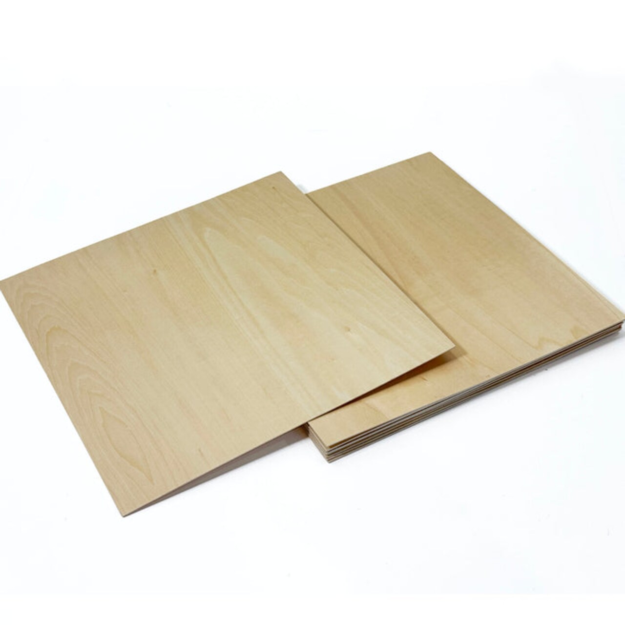 Basswood Plywood Sheets – 12x18 or 12x12 Unfinished or Finished Wood Sheets for Crafts, Laser Cutting, DIY – 10 Pack